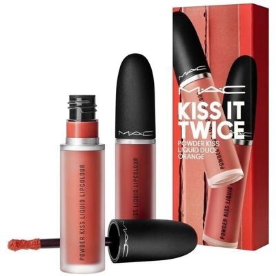 MAC Cosmetics Kiss It Twice Powder Kiss Liquid Duo - Conjunto de Batons Líquidos MAC Cosmetics Kiss It Twice Powder Kiss Liquid Duo - Conjunto de Batons Líquidos