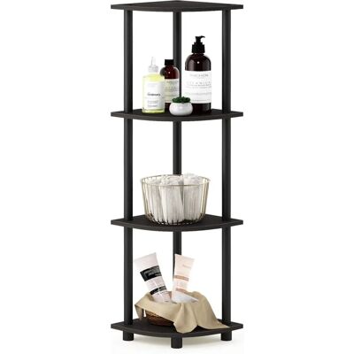 Furinno Model - 4-warstwowy regał narożny - Espresso/Czarny Furinno Model - 4-warstwowy regał narożny - Espresso/Czarny