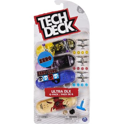 Tech Deck 96mm Fingerboards 4 Pack - Variëteiten Tech Deck 96mm Fingerboards 4 Pack - Variëteiten