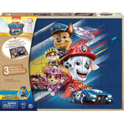 Paw Patrol Holzpuzzles Set aus 3 - Puzzle Art Paw Patrol Holzpuzzles Set aus 3 - Puzzle Art