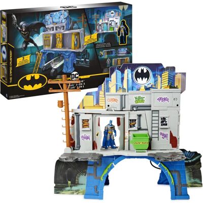 Conjunto Batcave 3-em-1 da DC Comics - Missão com Figura Exclusiva do Batman de 4 polegadas Conjunto Batcave 3-em-1 da DC Comics - Missão com Figura Exclusiva do Batman de 4 polegadas
