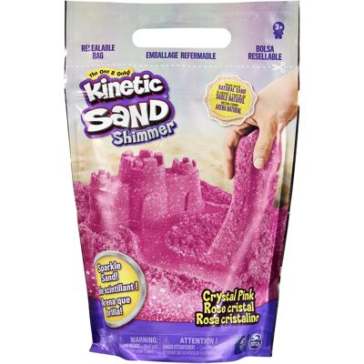 Sable Kinetic Sand - 907 g Rose Cristal Pailleté - Sable de Jeu pour Enfants - Publicité Sable Kinetic Sand - 907 g Rose Cristal Pailleté - Sable de Jeu pour Enfants - Publicité