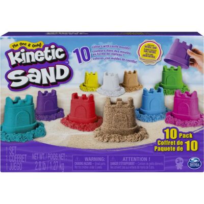 Spin Master Kinetic Sand - Pachet de 10 Culori - Joacă Creativă Spin Master Kinetic Sand - Pachet de 10 Culori - Joacă Creativă