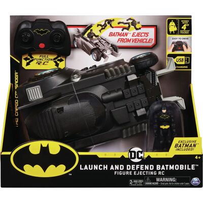DC Comics Batman Lancement et Défense Batmobile - Voiture Radiocommandée 1:16 DC Comics Batman Lancement et Défense Batmobile - Voiture Radiocommandée 1:16