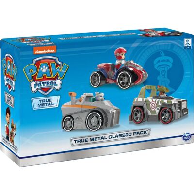 Spin Master Paw Patrol - True Metal Classic - Pack de 3 - Veículos de brinquedo Spin Master Paw Patrol - True Metal Classic - Pack de 3 - Veículos de brinquedo