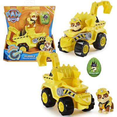 PAW PATROL Rubble's Deluxe Rev Up Vehicle - Dino Rescue PAW PATROL Rubble's Deluxe Rev Up Vehicle - Dino Rescue