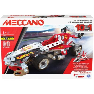 GiraffeKids Meccano, Kit de construction STEM véhicules de course 10 en 1 - Publicité GiraffeKids Meccano, Kit de construction STEM véhicules de course 10 en 1 - Publicité