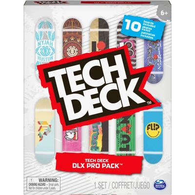 Zestaw 10 fingerboardów Tech Deck DLX Pro - Kolekcjonerskie zabawki Zestaw 10 fingerboardów Tech Deck DLX Pro - Kolekcjonerskie zabawki