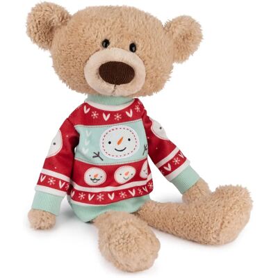 Gund Model Toothpick Sleigh Christmas Sweater Bear Plush Toy - Plush Toy Gund Model Toothpick Sleigh Christmas Sweater Bear Plush Toy - Plush Toy