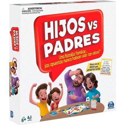 Spin Master Family Board Game - Hijos Vs Padres - Ages 6+ Spin Master Family Board Game - Hijos Vs Padres - Ages 6+