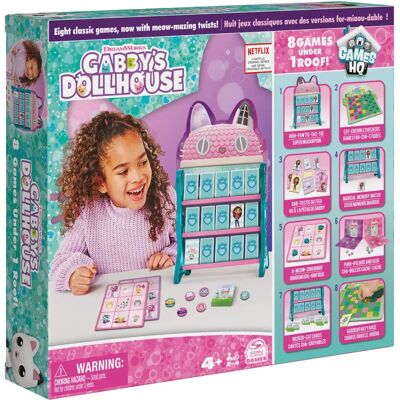 Joc de masă Gabby's Dollhouse de Spin Master - 8 Jocuri în 1 Joc de masă Gabby's Dollhouse de Spin Master - 8 Jocuri în 1