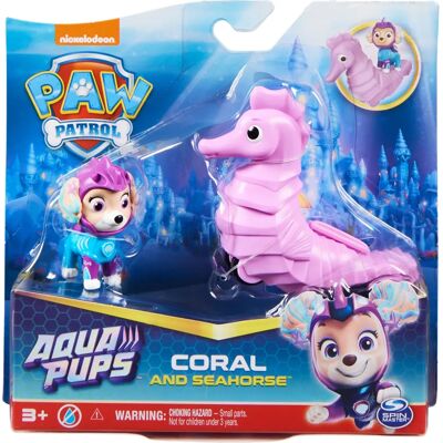 Ensemble de figurines d'action Coral et hippocampe de PAW Patrol - Publicité Ensemble de figurines d'action Coral et hippocampe de PAW Patrol - Publicité