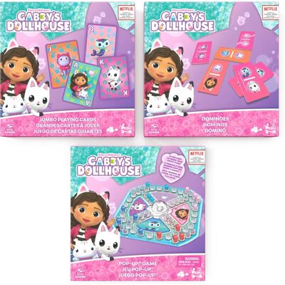 Spin Master Gabby's Dollhouse: Pacote de 3 Jogos - Jogo de Mesa Spin Master Gabby's Dollhouse: Pacote de 3 Jogos - Jogo de Mesa