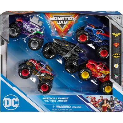 Spin Master Monster Jam - DC Justice League vs. The Joker - 5 Véhicules - Échelle 1:64 - Véhicules Jouets Spin Master Monster Jam - DC Justice League vs. The Joker - 5 Véhicules - Échelle 1:64 - Véhicules Jouets
