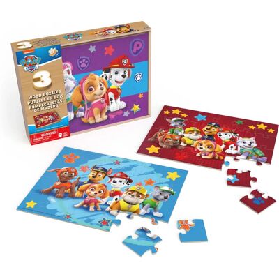 Spin Master Paw Patrol Holzpuzzle - 3er Pack, 24 Stück - Kinderspiel Spin Master Paw Patrol Holzpuzzle - 3er Pack, 24 Stück - Kinderspiel