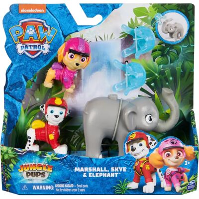 Figuras de Ação Paw Patrol Jungle Pups - Marshall, Skye & Elefante Figuras de Ação Paw Patrol Jungle Pups - Marshall, Skye & Elefante