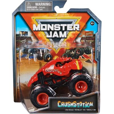 Monster Jam Crushstation Jouet - Échelle 1:64, Métal, Grandes Pneus - Publicité Monster Jam Crushstation Jouet - Échelle 1:64, Métal, Grandes Pneus - Publicité