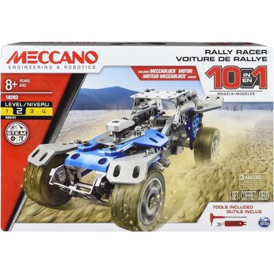 Meccano - Modèle 6040178-NC - Construisez 10 voitures de rally - Kit mécanique éducatif - Publicité Meccano - Modèle 6040178-NC - Construisez 10 voitures de rally - Kit mécanique éducatif - Publicité