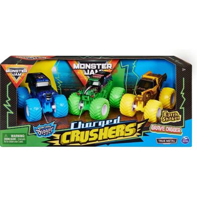 Monster Jam - Charged Crushers 3-Pack - Grave Digger - Son-Uva Digger - Truck Monster Jam - Charged Crushers 3-Pack - Grave Digger - Son-Uva Digger - Truck