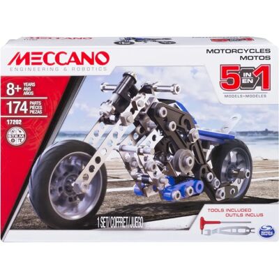 Ensemble de Modélisme Meccano - 5-en-1 Motos - 174 Pièces - Publicité Ensemble de Modélisme Meccano - 5-en-1 Motos - 174 Pièces - Publicité