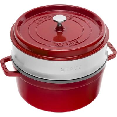 Staub 1004352 Cast Iron Roaster - Steam Insert - 26cm - 5.2L - Roaster/Cocotte Staub 1004352 Cast Iron Roaster - Steam Insert - 26cm - 5.2L - Roaster/Cocotte