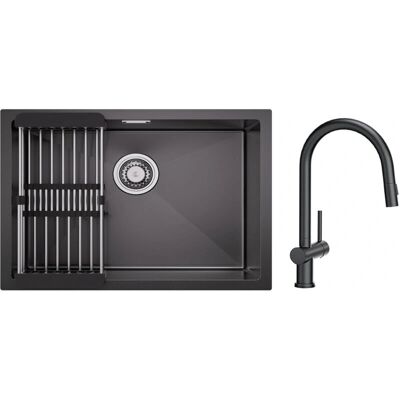 Cecipa - Max - 60x44 cm - 1 Fregadero con escurridor - Fregadero de cocina Cecipa - Max - 60x44 cm - 1 Fregadero con escurridor - Fregadero de cocina