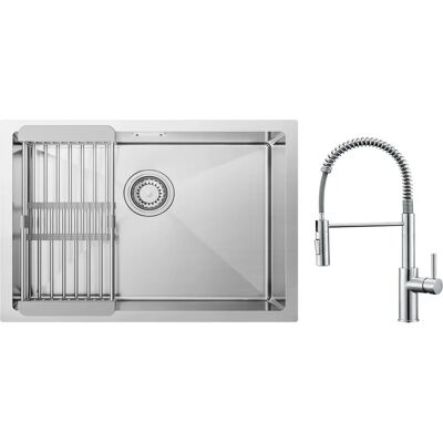 Cecipa - Max - 60x44 cm - Acero inoxidable cepillado - Fregadero Cecipa - Max - 60x44 cm - Acero inoxidable cepillado - Fregadero