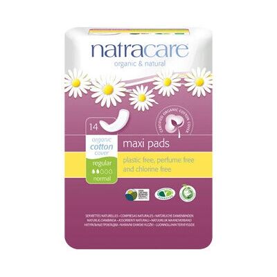 Natracare Bio-Baumwoll Maxi-Pads - 14 Stück Damenhygiene Natracare Bio-Baumwoll Maxi-Pads - 14 Stück Damenhygiene