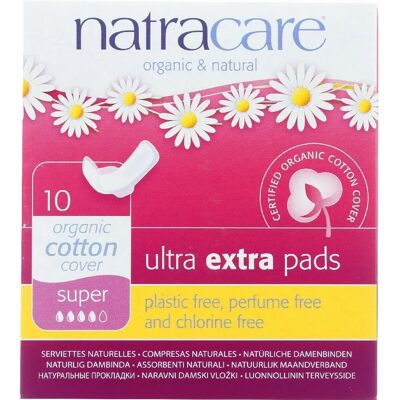 Natracare Ultra Extra Sjekker med Vinger - Damenbind Natracare Ultra Extra Sjekker med Vinger - Damenbind