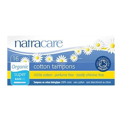 Tampons en coton biologique Natracare Super - Produit d'hygiène féminine Tampons en coton biologique Natracare Super - Produit d'hygiène féminine