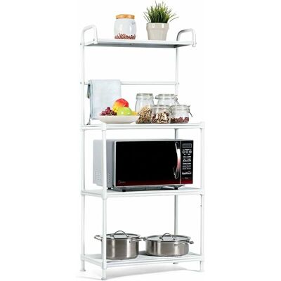Soporte de Microondas Costway con 4 Estantes - Blanco Soporte de Microondas Costway con 4 Estantes - Blanco
