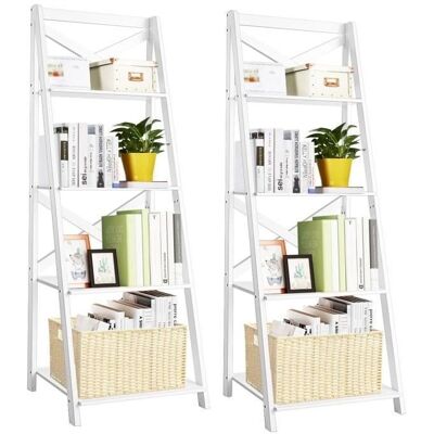 Estantería escaleras blanca de 4 niveles - Almacenamiento y Decoración Estantería escaleras blanca de 4 niveles - Almacenamiento y Decoración