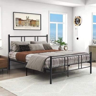 Cama de Metal Costway Doble 160x200cm - Estable y Silenciosa Cama de Metal Costway Doble 160x200cm - Estable y Silenciosa