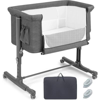 Costway Lit Bébé Co-sleeper - Réglable, 3-en-1, Mailles Respirantes - Publicité Costway Lit Bébé Co-sleeper - Réglable, 3-en-1, Mailles Respirantes - Publicité