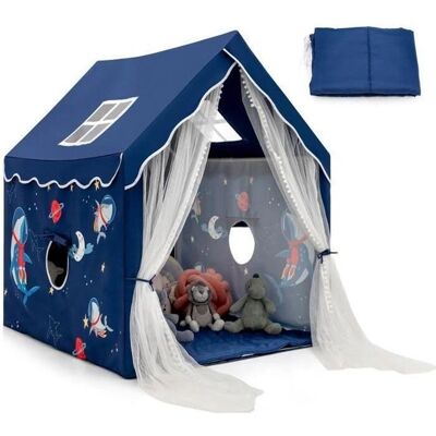 COSTWAY Kinderzelt mit Spielhaus und Netzen - Indoor Spielzelt für Kinder COSTWAY Kinderzelt mit Spielhaus und Netzen - Indoor Spielzelt für Kinder