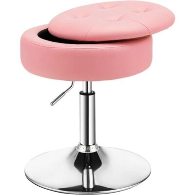 Taburete ajustable giratorio con almacenamiento - maquillaje, mesa de café Taburete ajustable giratorio con almacenamiento - maquillaje, mesa de café