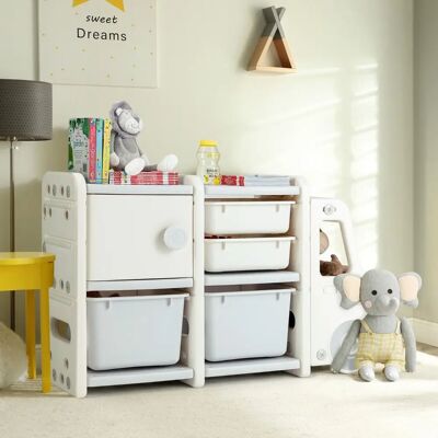 Costway speelgoedrek - Kinderregal met lades en opbergboxen Costway speelgoedrek - Kinderregal met lades en opbergboxen
