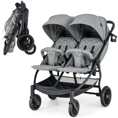 Costway - Doppel-Kinderwagen Geschwisterwagen - 105x78x106 cm - Kinderwagen Costway - Doppel-Kinderwagen Geschwisterwagen - 105x78x106 cm - Kinderwagen