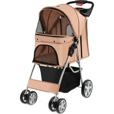 Costway - Hundewagen - Beige - 15 kg - Haustierbuggy Costway - Hundewagen - Beige - 15 kg - Haustierbuggy