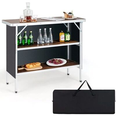 GOPLUS - Picnic Folding Table with Storage - 110 cm - Table - Publicité GOPLUS - Picnic Folding Table with Storage - 110 cm - Table - Publicité