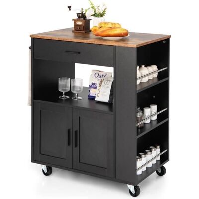 GOPLUS - Chariot de Cuisine avec Tiroir - Rangement Élégant pour Hôtels & Restaurants - Publicité GOPLUS - Chariot de Cuisine avec Tiroir - Rangement Élégant pour Hôtels & Restaurants - Publicité