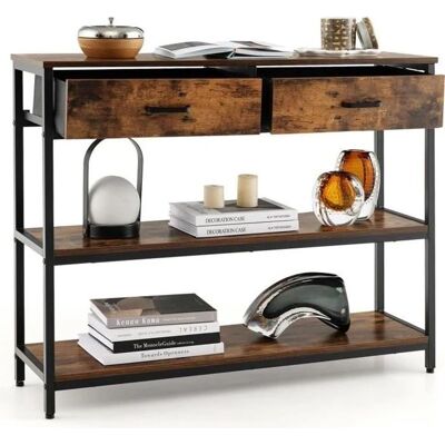 GOPLUS - Industriel - 3-Niveaux - Console Table - Publicité GOPLUS - Industriel - 3-Niveaux - Console Table - Publicité