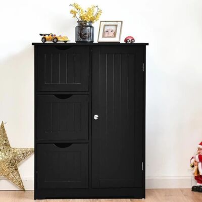 Mueble de baño COSTWAY - 81cm, Negro Mueble de baño COSTWAY - 81cm, Negro