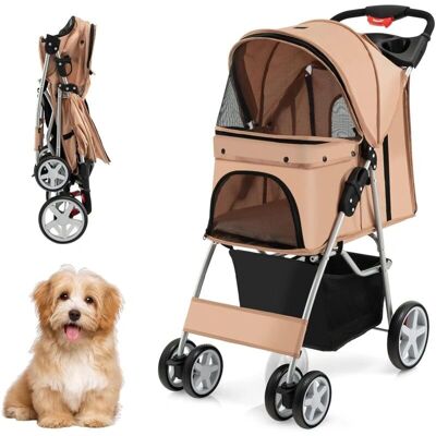 Poussette pour Animaux Costway - Pliable, Léger, 15kg Supportée - Publicité Poussette pour Animaux Costway - Pliable, Léger, 15kg Supportée - Publicité