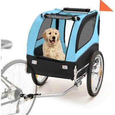 Remolque de Bicicleta para Mascotas Costway - Perros pequeños y medianos, 40kg Remolque de Bicicleta para Mascotas Costway - Perros pequeños y medianos, 40kg