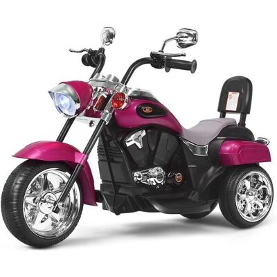 Costway Moto Électrique 6V pour Enfants - Style Chopper Rose - Publicité Costway Moto Électrique 6V pour Enfants - Style Chopper Rose - Publicité