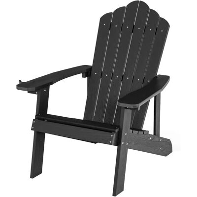 Costway - Adirondack Chair - Schwarz - All-Weather Costway - Adirondack Chair - Schwarz - All-Weather