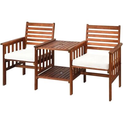 Costway Doppelsitz-Akazienholz Table & Chair Set - Outdoor furniture Costway Doppelsitz-Akazienholz Table & Chair Set - Outdoor furniture