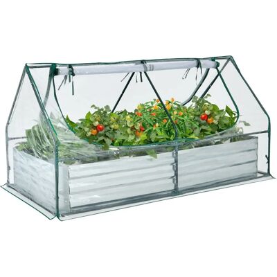 Costway - 180x90x91 cm - Verhoogde tuinbak met kas Costway - 180x90x91 cm - Verhoogde tuinbak met kas