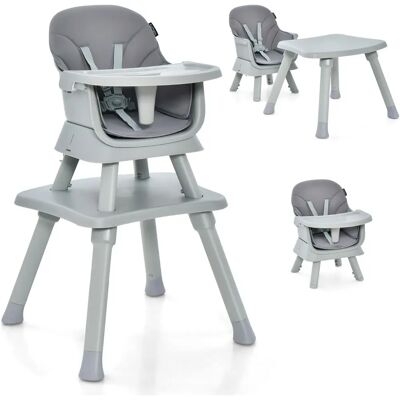 Costway - 6-in-1 High Chair - Szary - 6-36 mc - Krzesełko do karmienia Costway - 6-in-1 High Chair - Szary - 6-36 mc - Krzesełko do karmienia